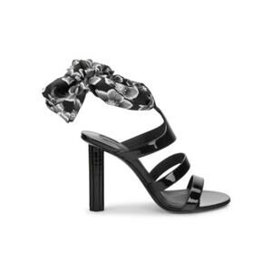 Salvatore Ferragamo Tie-Up Patent Leather Pumps - Size 8